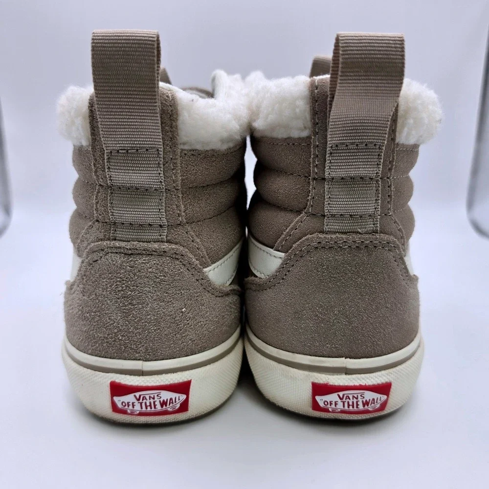Vans Sk8-Hi MTE Vansguard Women Size 10 Taupe Excellent Suede Sherpa Sneakers